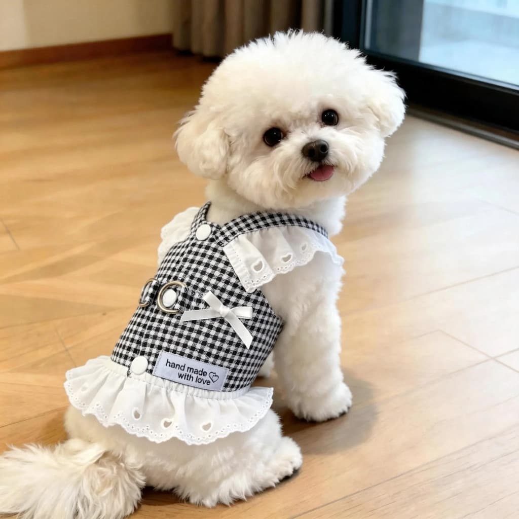 Roupas para cães traváveis verão renda vestido de princesa filhote de cachorro Teddy Bichon pequeno cão de tamanho médio