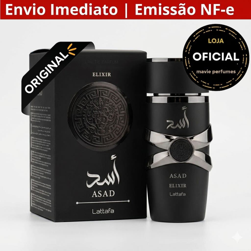 Lattafa Asad Elixir 100ml EDP – Perfume Masculino Intenso | Luxo e Longa Duração | Original