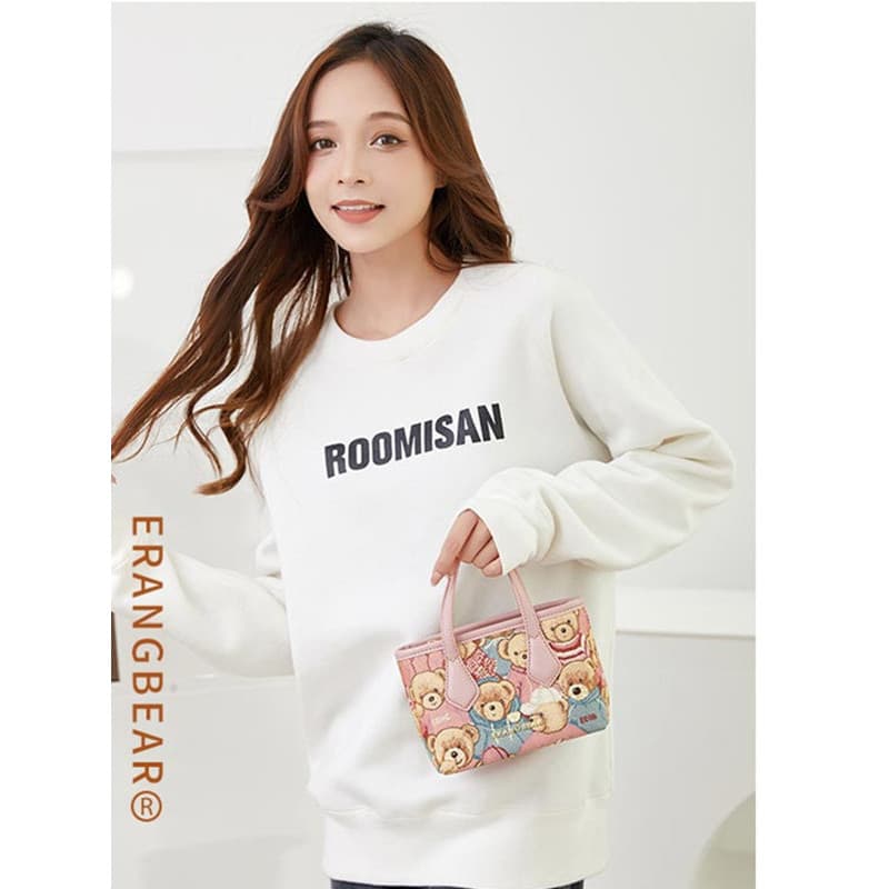 Pequeno urso acessório novo estilo bolsa de ombro feminina Diagonal portátil pequeno saco Casual bonito Mini pequeno qua