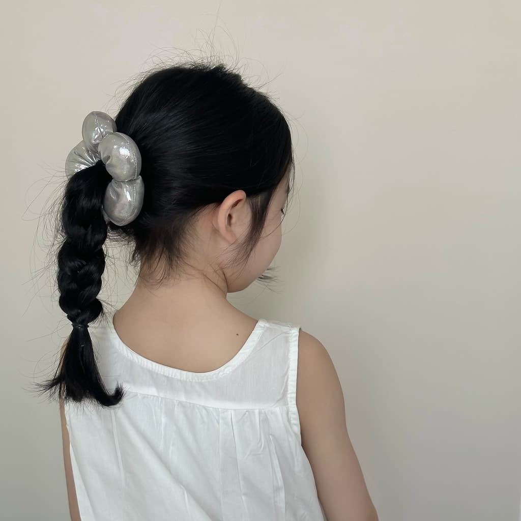 2026 Primavera Verão Novo Estilo Textura Algodão Perolado Cheio Tridimensional Flor Anel de Cabelo Crianças Doce Bola Ca