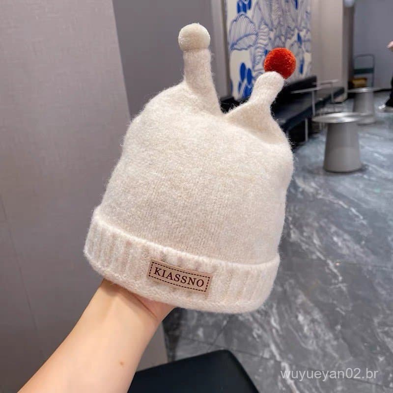 Bonito Pompom Bebê Chapéu De Malha Macia Infantil Criança Boné Gorros Inverno Quente Meninos Meninas Proteção De Orelha
