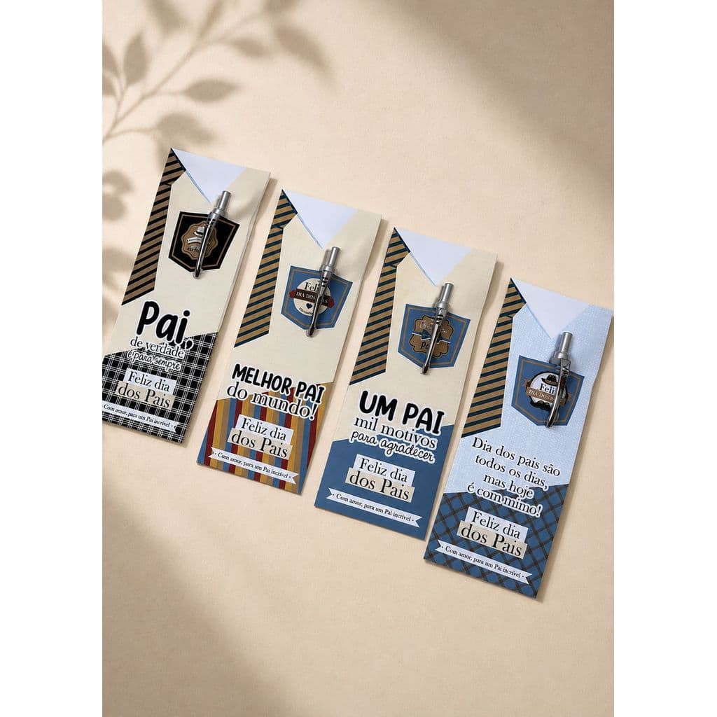 Cartão/Card para Caneta Mimo Dia dos Pais (NÃO ACOMPANHA CANETA). Envio Imediato.