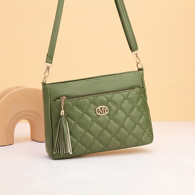 Bolsa bolsa feminina Prática multicamadas feminina bordada de meia-idade