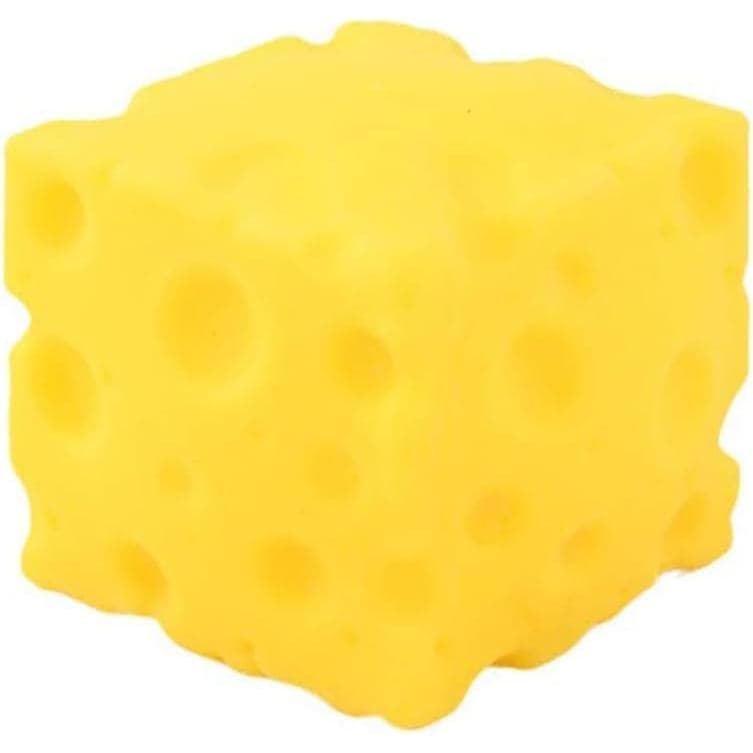 Brinquedo de apertar em formato de queijo amarelo, macio e original, brinquedo macio com tema de cubo de queijo (tamanho