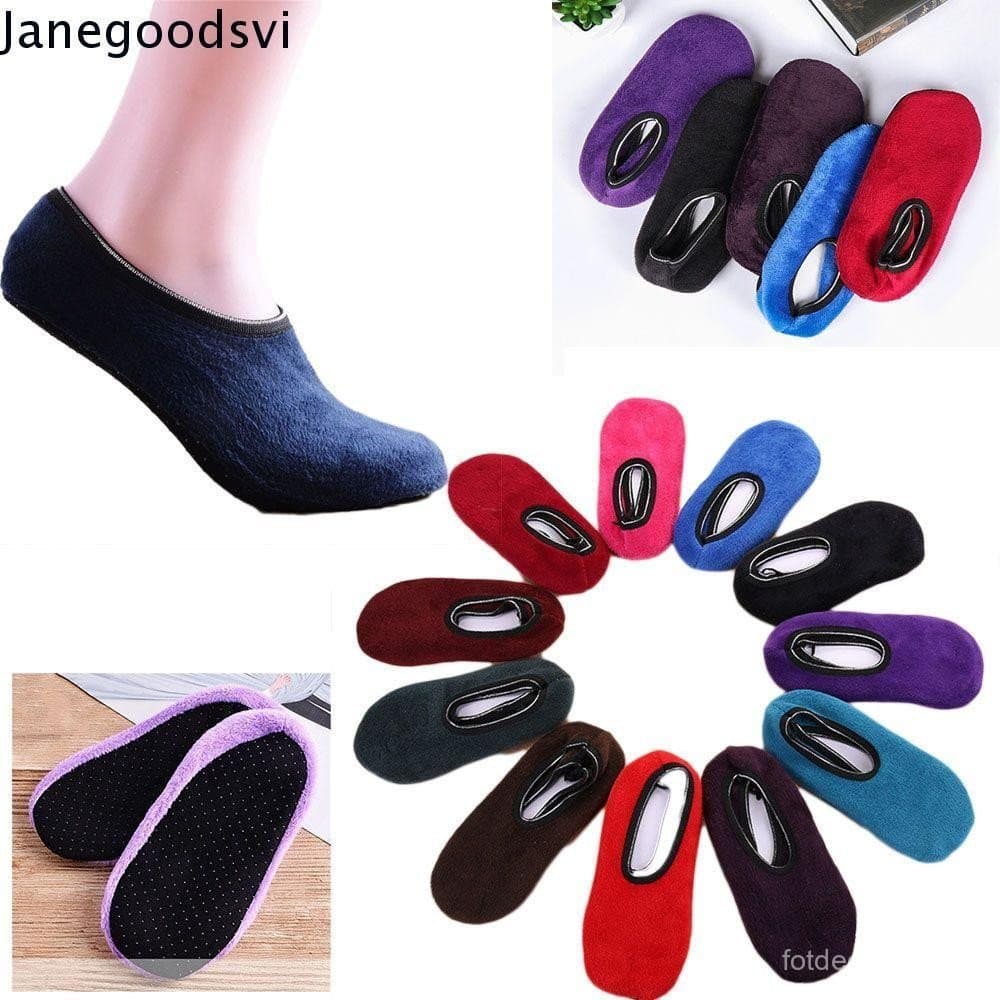 JANEGOODSVI Meias Térmicas Moda Casual Antiderrapante Engrossar Veludo