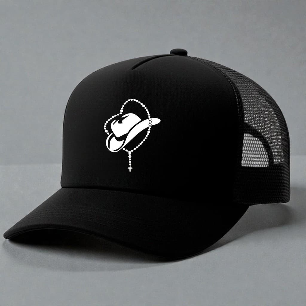 Boné agro cuntry terço chapeu De Telinha Estilo Trucker  Pronta Entrega