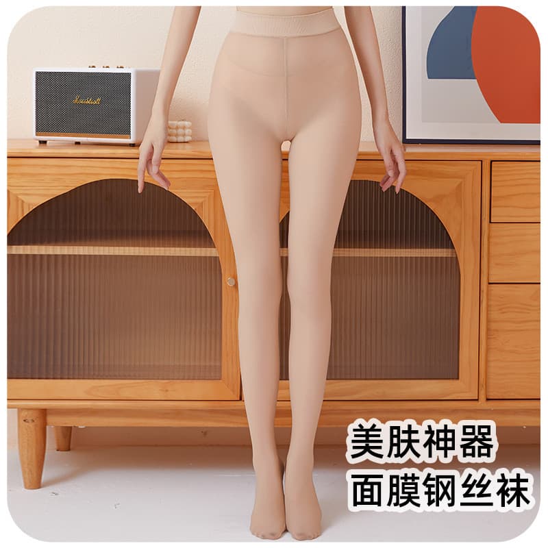 Máscara meias de aço verão meia-calça feminina fina cintura alta barriga-estreitamento Anti-gancho durável melancia tend