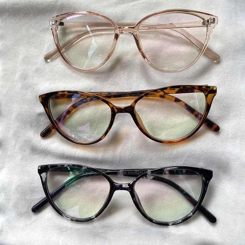 Armações De Óculos Versáteis Olho De Gato Para Mulheres Com Bloqueio Azul , Uso Diário , Lentes Substituíveis Retrô