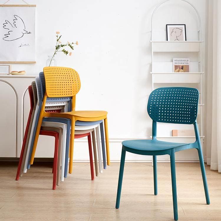 Cadeira de plástico grossa Casual moda cadeira de jantar influenciador doméstico adulto mesa de jantar fezes encosto de