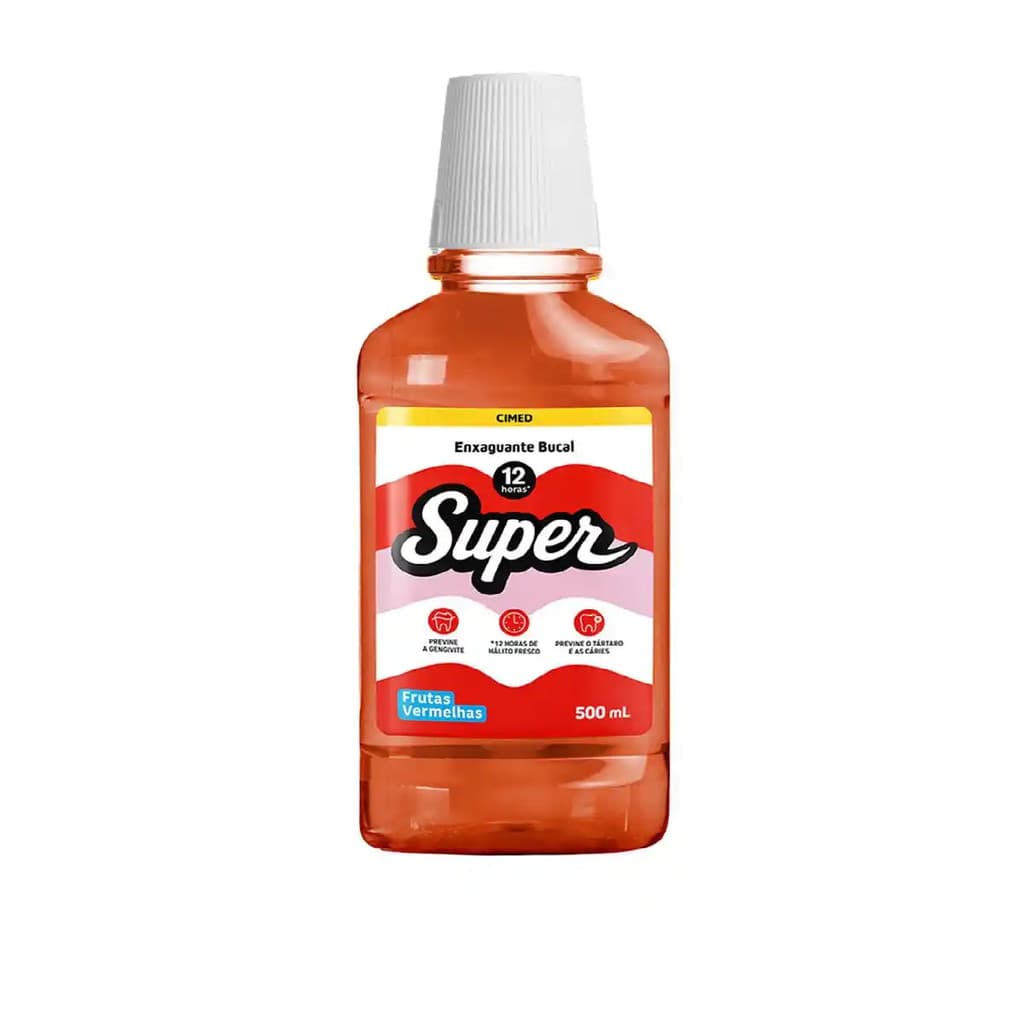 🦷🍓 Enxaguante Bucal Cimed Super 12h Frutas Vermelhas 500ml 🍓🦷