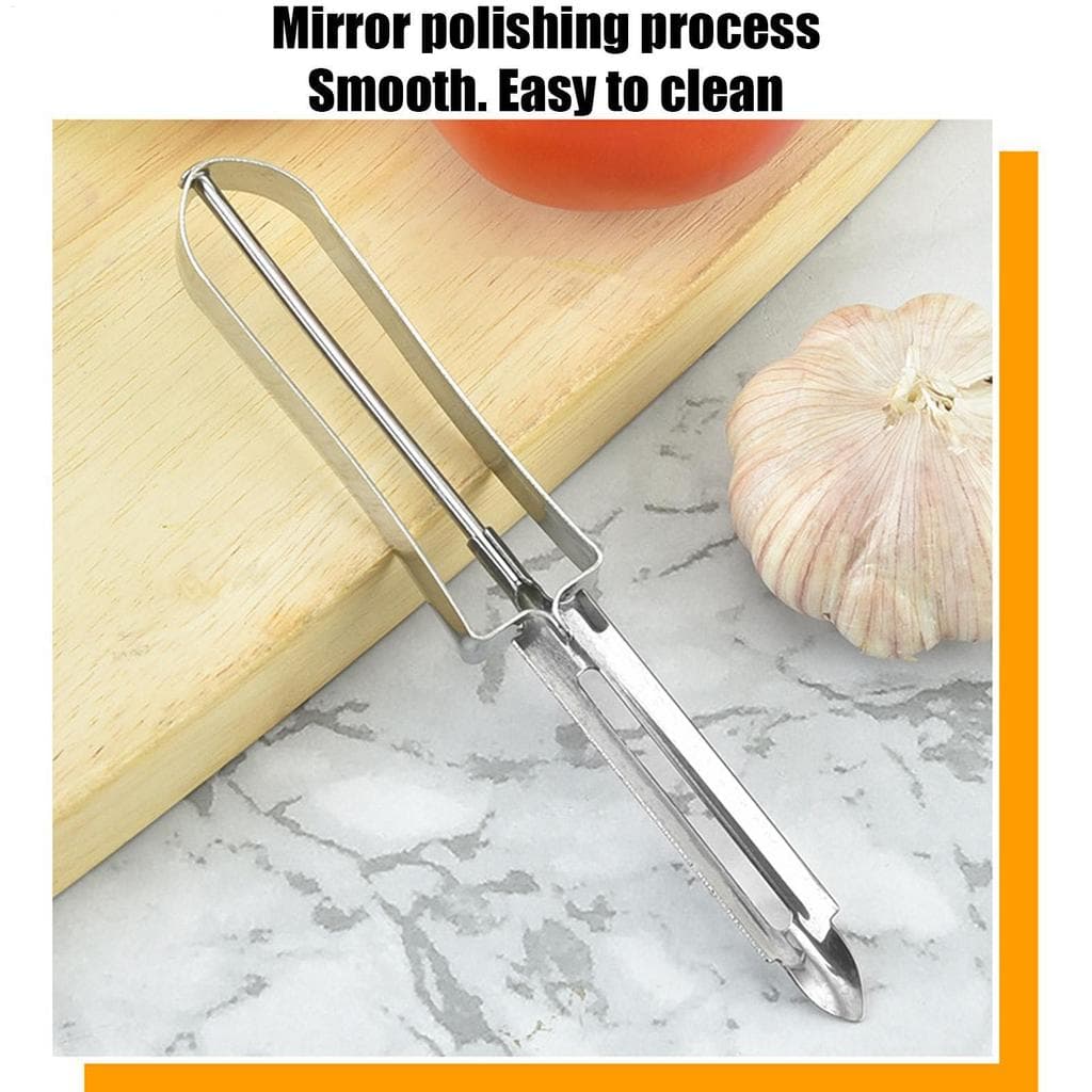 Descascador De Vegetais De Aço Inoxidável Multifuncional Para Cozinha , Cortador Afiado E Frutas , Ferramenta De Descasc
