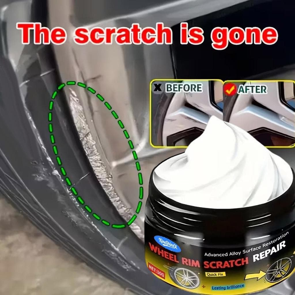 Pasta De Remodelação De Arranhões De Aro De Roda De Carro , Reparo De Pintura Pneu , Branco , Prata , Liga De Alumínio