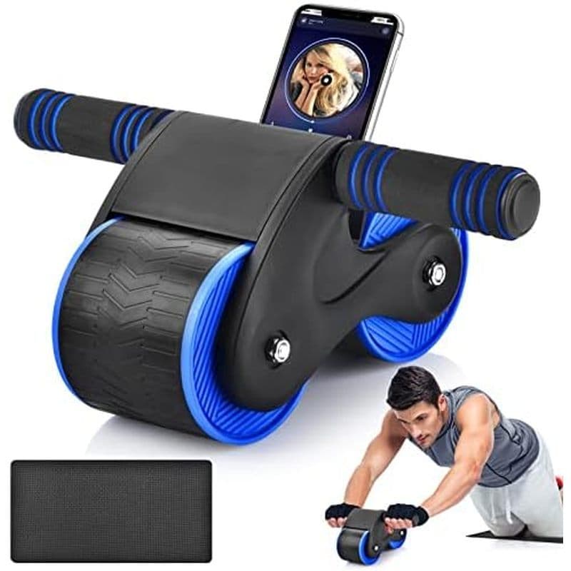 Roda Abdominal De Rebote Automático , De Rolo Ab Com Molas De Resistência De Assistência Alça Ergonômica , De Joelheiras