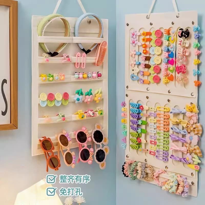 Crianças grampo de cabelo Rack de armazenamento parede-pendurado bandana faixa de borracha meninas bandana anel de cabel