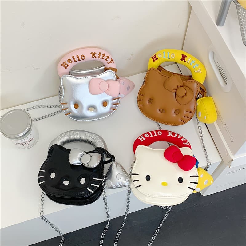 Bolsa transversal Hello Kitty, mini bolsa feminina para celular, para uso diário, 2025, fofa e estilosa 5.28