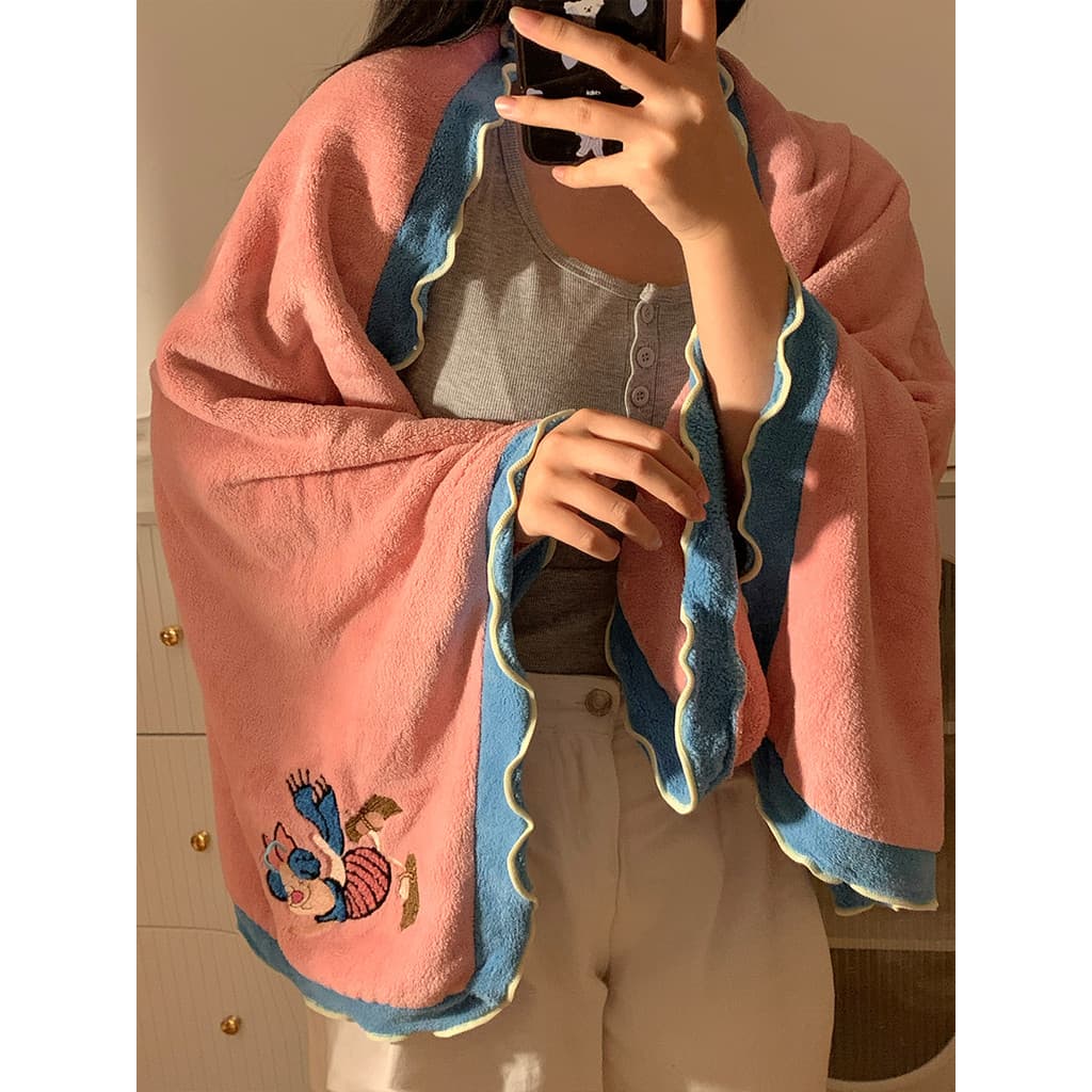 Bonito Piggy toalha de banho feminino absorvente de água de secagem rápida toalha de banho adulto não-puro algodão toalh
