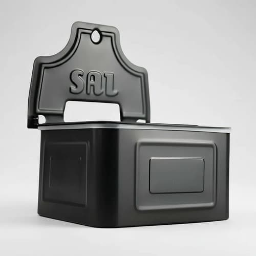 Porta Sal Inox 12,5cm Preto Mak Inox