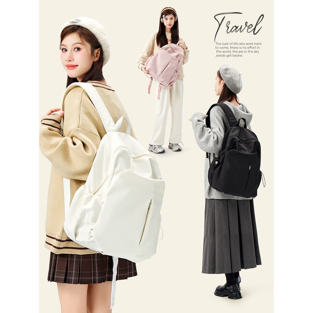 Mochila escolar júnior meninas do ensino médio simples All-Match mochila Campus estudantes universitários leve viagem de