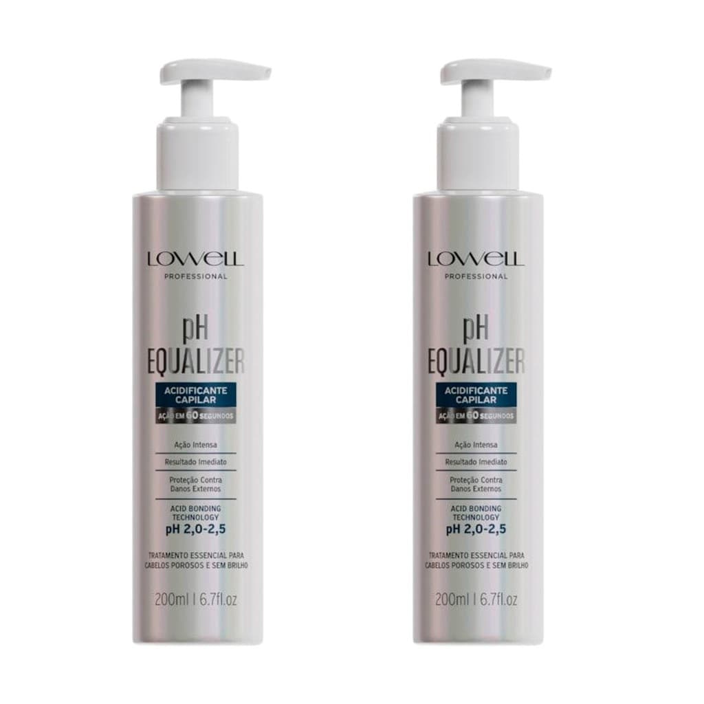 2001LW-Kit 2 PH Equalizer Acidificante Capilar – Cabelo Alinhado, Macio e Saudável