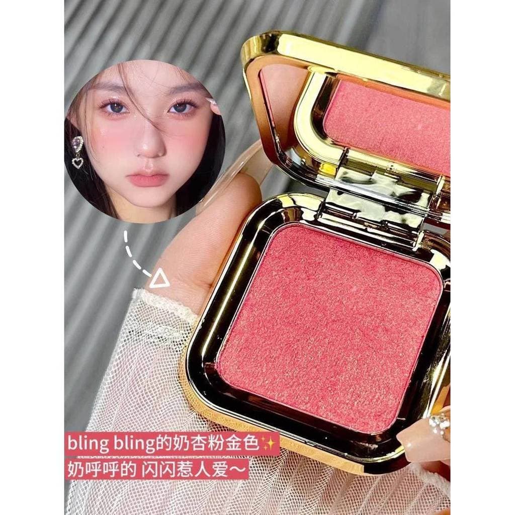 Genuíno purê de batatas monocromático Blush creme alto brilho contorno sombra três-em-um placa perolado fino piscando ve