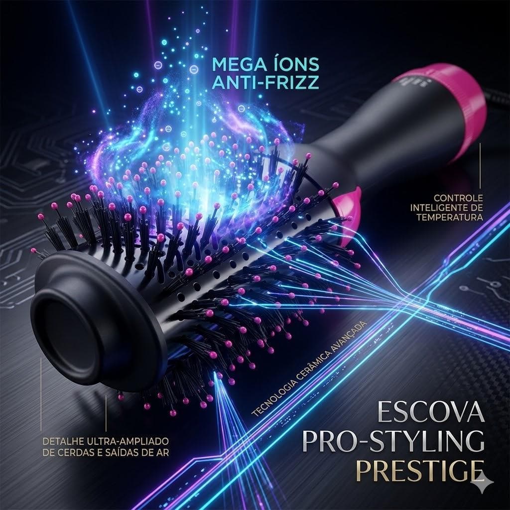 Escova Secadora 110V Alisador Elétrica Escova De Ar Quente Modeladores De Cabelo Com 3 Em1 Hair