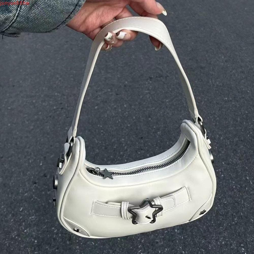 JUNYUE Bolsa Feminina Hobo , Estilo Coreano Estrela Nas Axilas , Bolsas Y2K De Ombro De Cor Sólida Compras