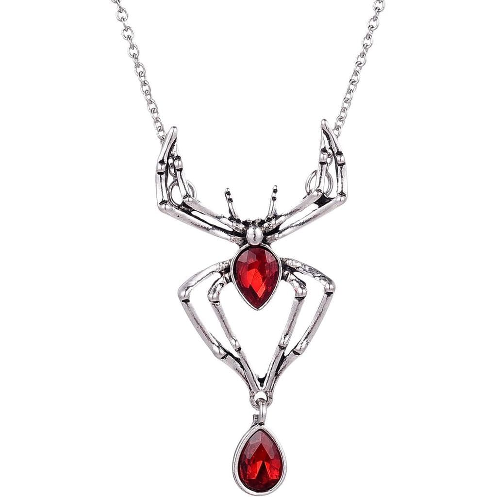 Colar Vintage Gótico de Aranha FUTIMELY para Mulheres, Colar com Pingente de Aranha em Strass Premium, Estilo Punk, Cola
