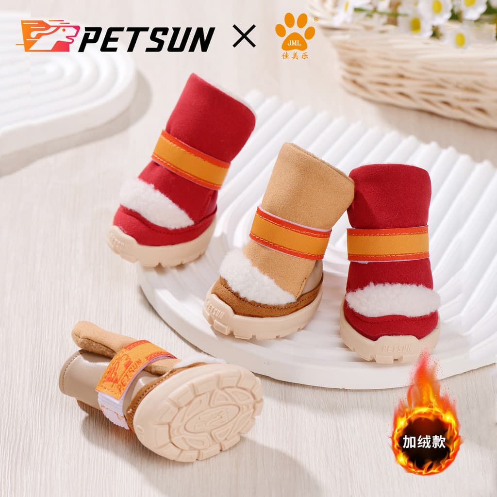 Câmera cão sapatos de algodão pequeno cão outono inverno sola macia antiderrapante leve sapatos para animais de estimaçã