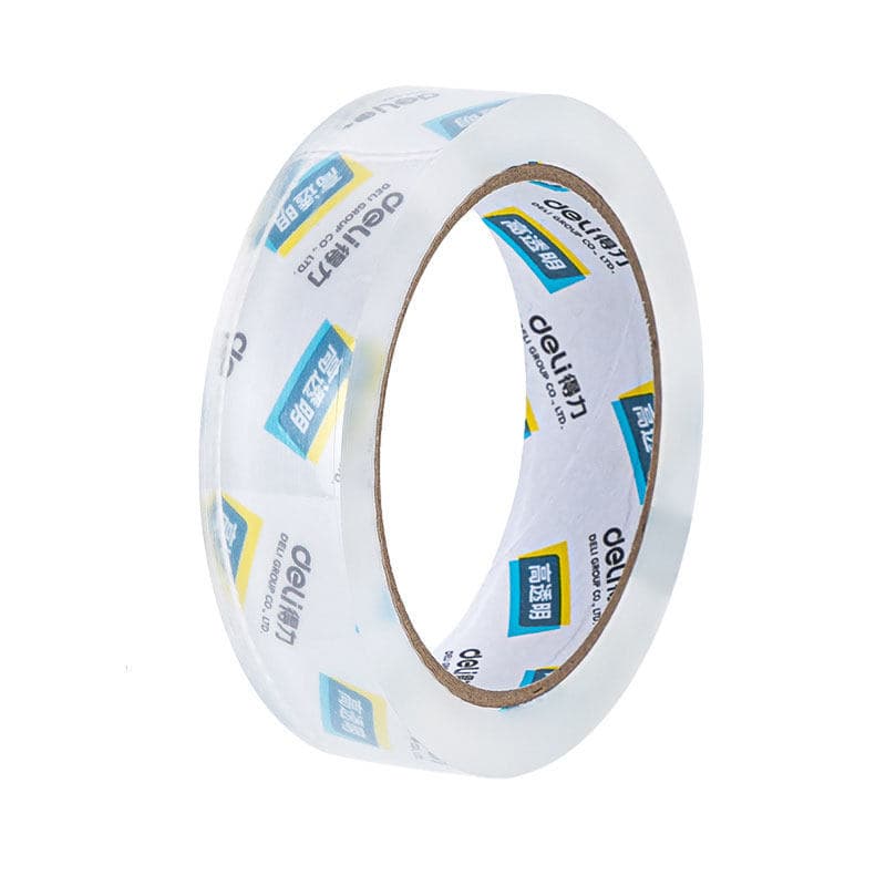 Deli 30133 Fita de vedação transparente 2.4 cm Fita adesiva transparente Embalagem de papel Fita adesiva de vedação estr