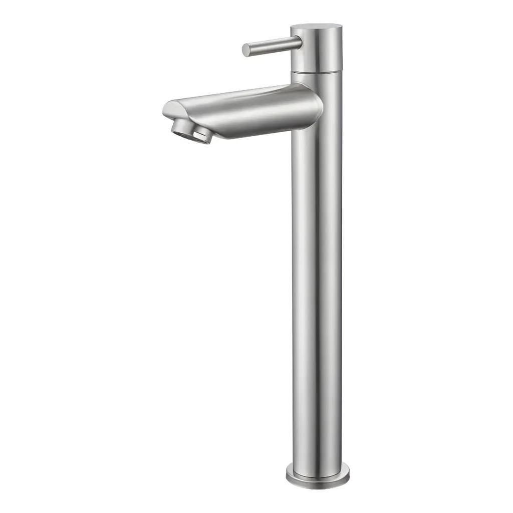 Torneira Banheiro Bica Alta Metal Inox Mesa
