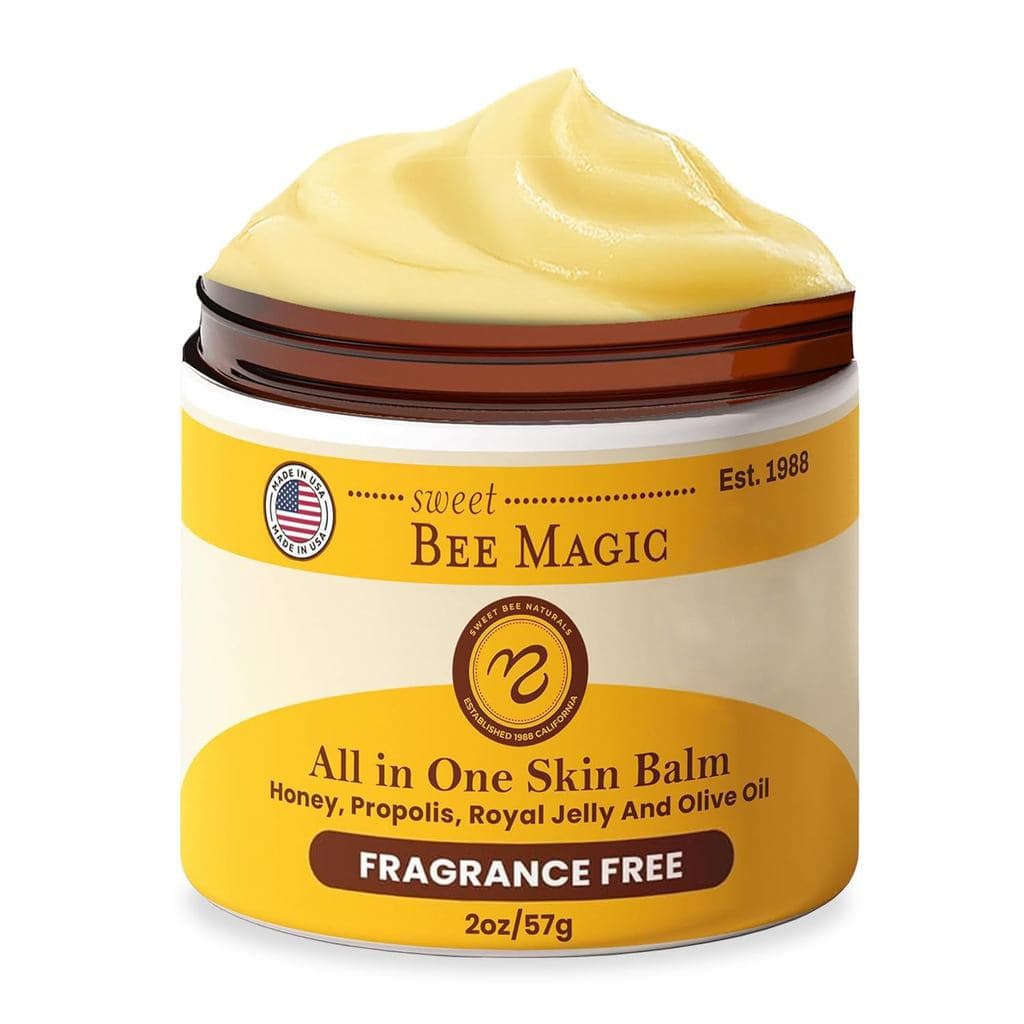 SweetBeeMagicBálsamo de Mel Orgânico para Rosto, Pele e Corpo - Bálsamo de Mel Tudo em Um - Hidratante Corporal de Cera