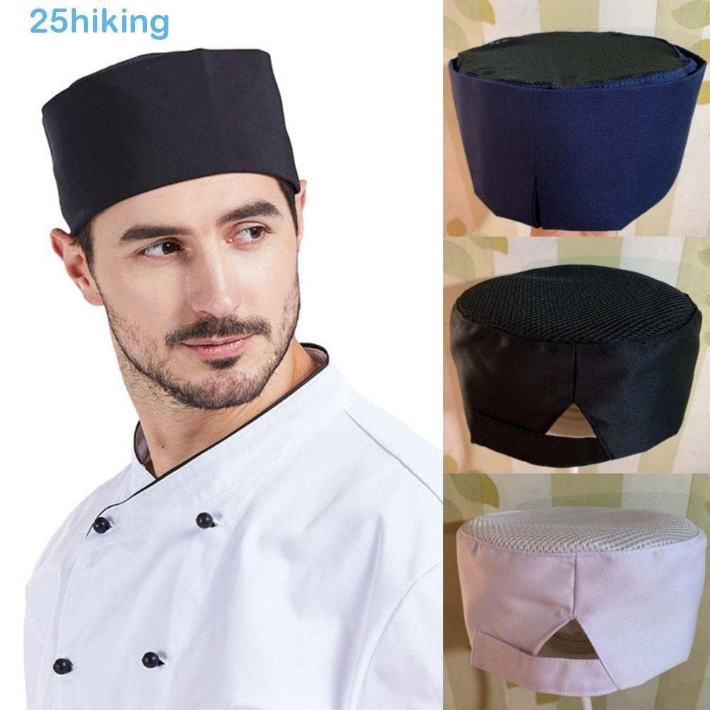 Boné De Sushi Respirável Para Caminhada , Bonés Planos De Chef De Cor Sólida Estilo Japonês , Malha Confortável Sem Beir