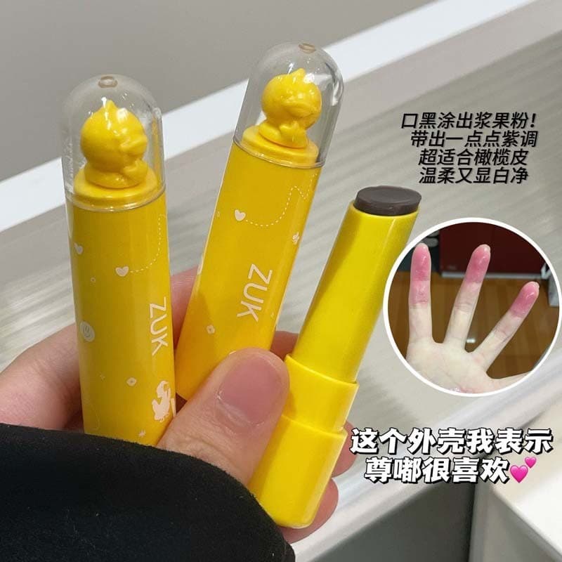 ZUK bonito pato cor clara bálsamo labial hidratante cuidados hidratantes lábio em torno do clareamento batom que muda de