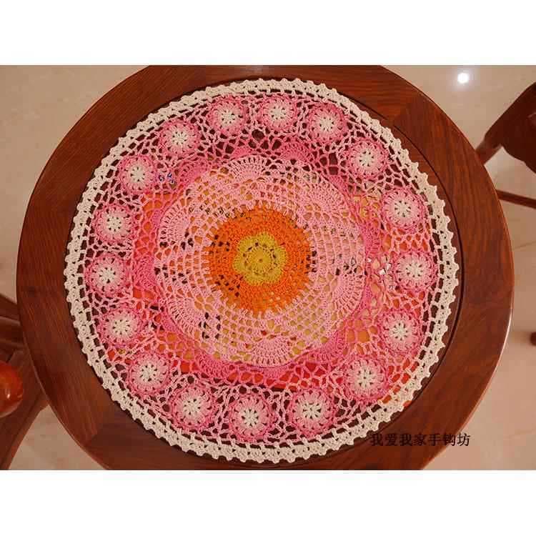 Eu amo minha casa puro artesanal crochê fio de algodão puro tapete de mesa Placemat capa decorativa toalha adereços de t
