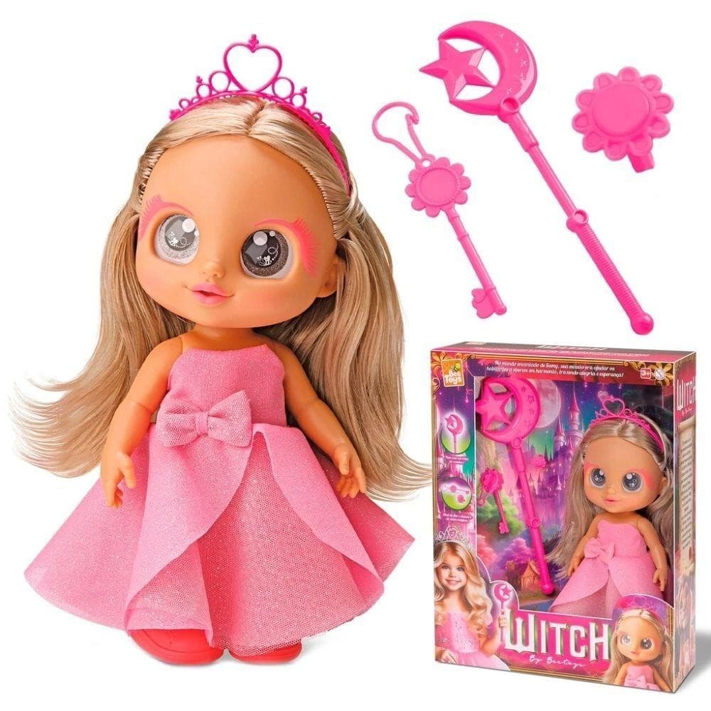 Boneca Witch Samy 29cm Rosa - Bee Toys