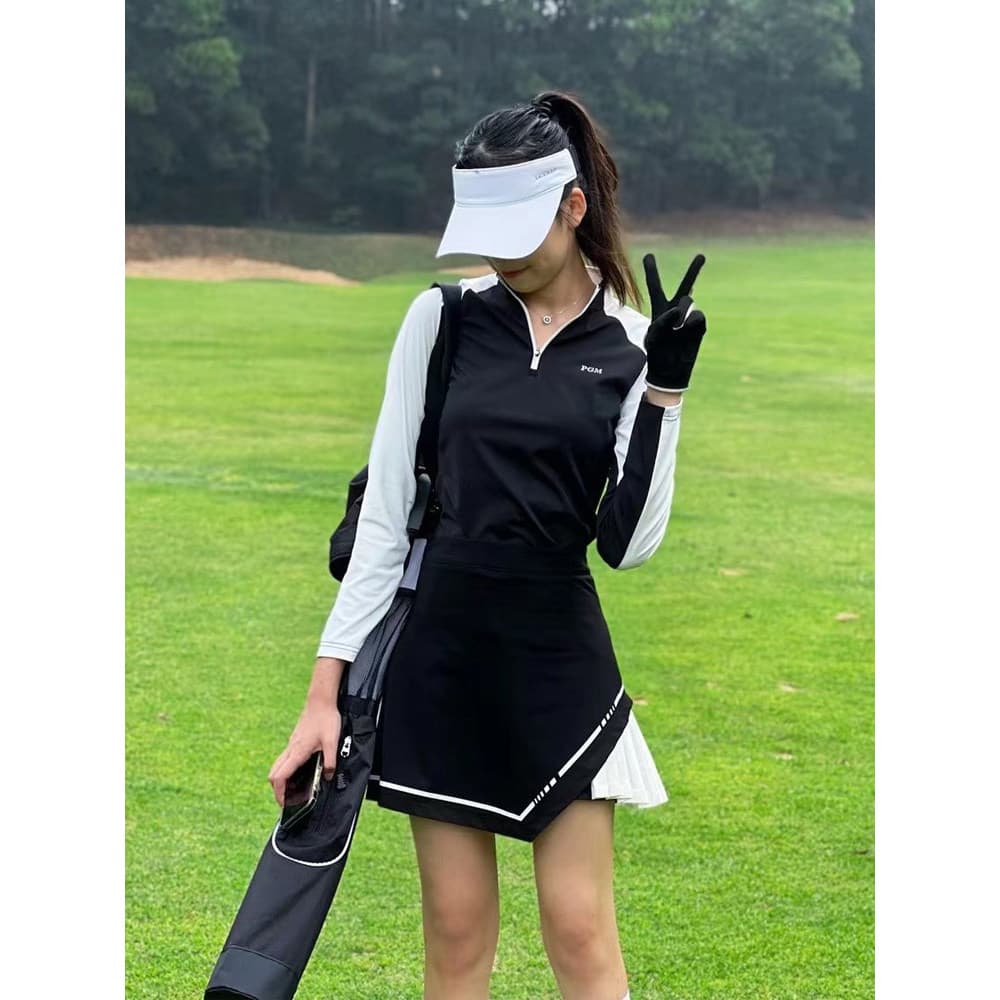 PGM Golf feminino verão de manga comprida polo tênis topo esportes camiseta roupas calças femininas terno