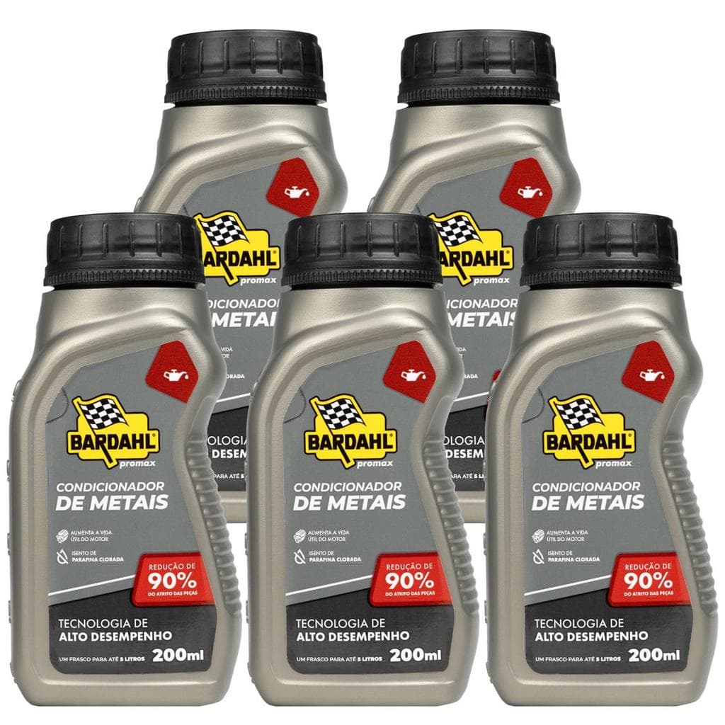 Aditivo Motor Bardahl Condicionador Metais 200ml Kit 5 Un.