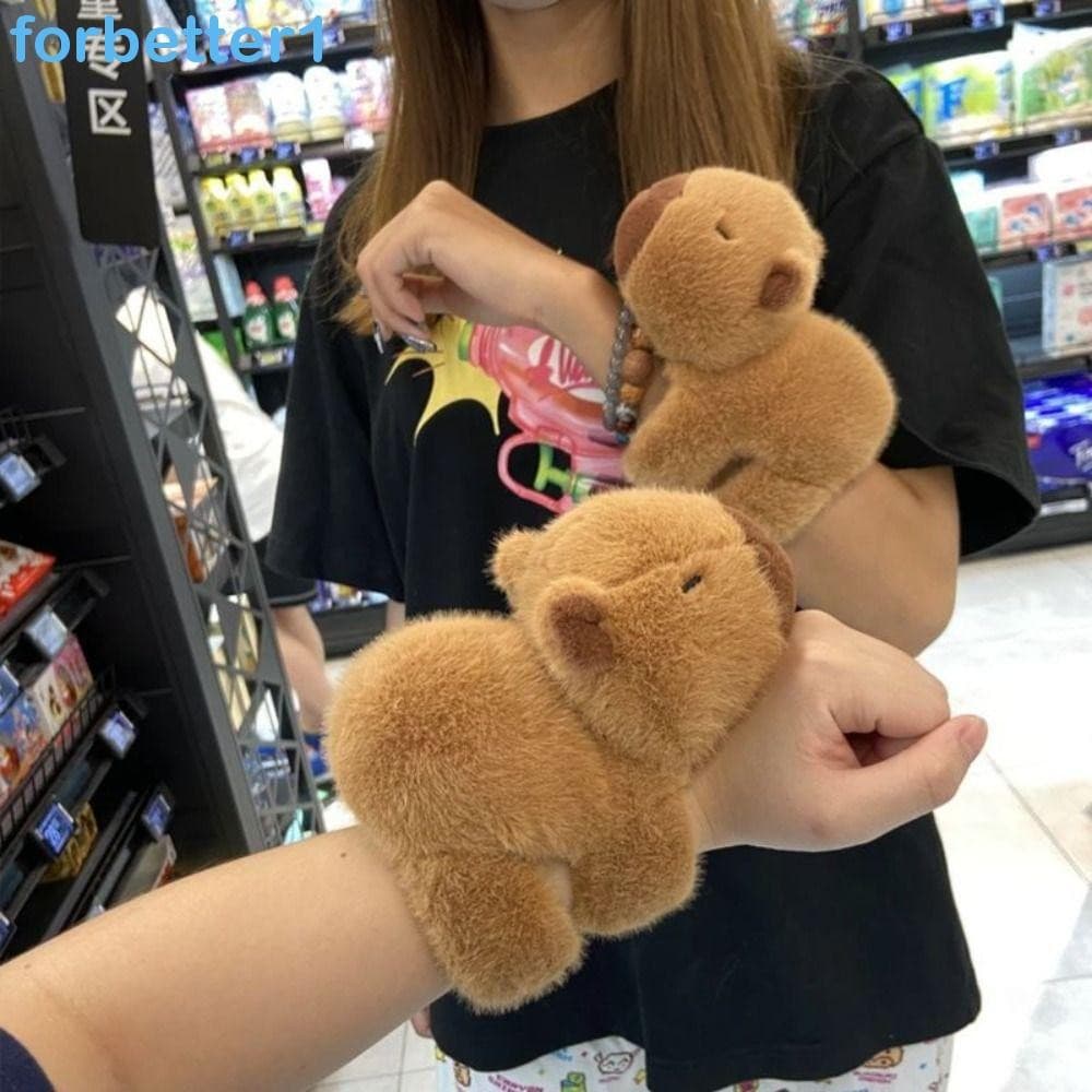 Série De Pulseiras FORBETTER Slap , Pulseira De Tapa De Boneca De Pelúcia De Simulação De Roedores De Capivara , Estilo