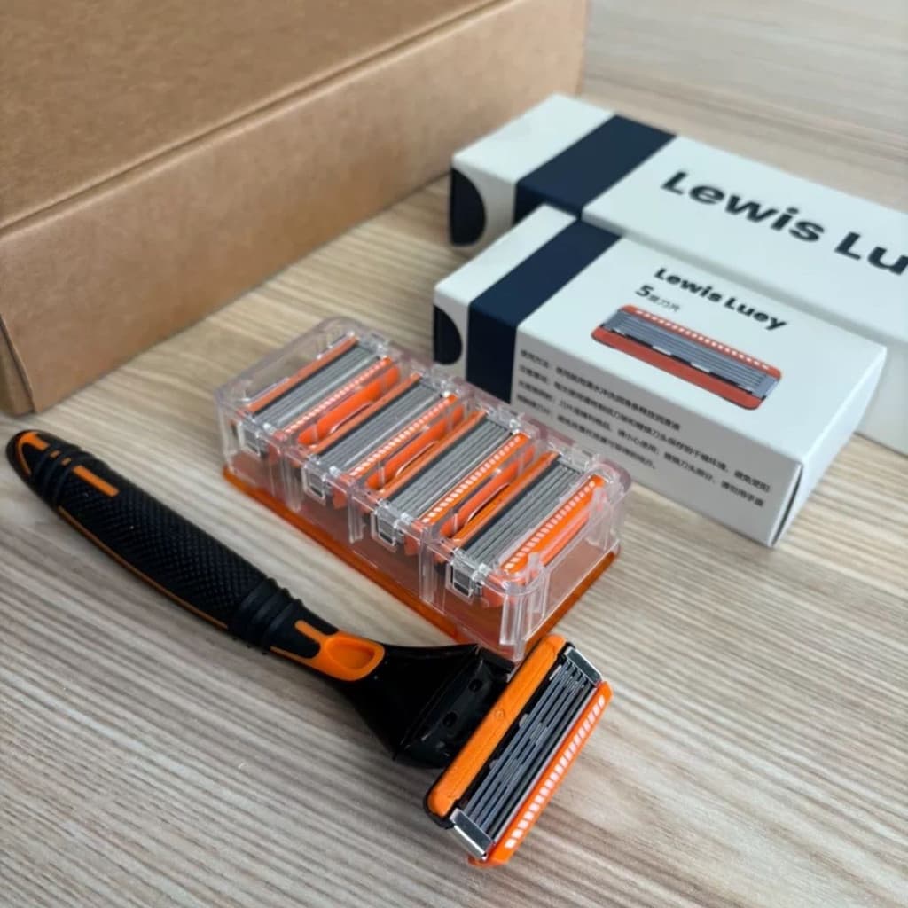 Navalha Manual Louis (OEM confortável) EUA Lâmina importada Lâmina de barbear masculina completa de 5 camadas