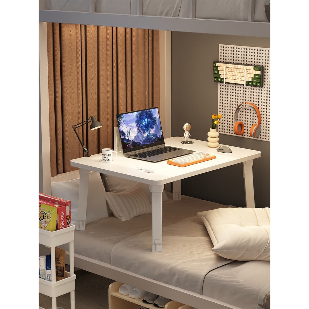 Cama elevável mesa de computador Extra grande Bay janela mesa dobrável dormitório preguiçoso pequena mesa de estudo do e