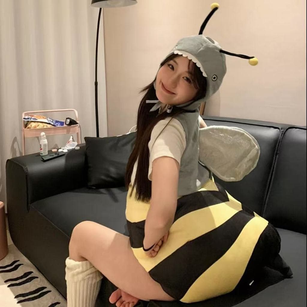 Zhao Lusi mesmo estilo tubarão abelha boneca traje tubarão Beeman vestindo boneca traje adulto crianças desempenho