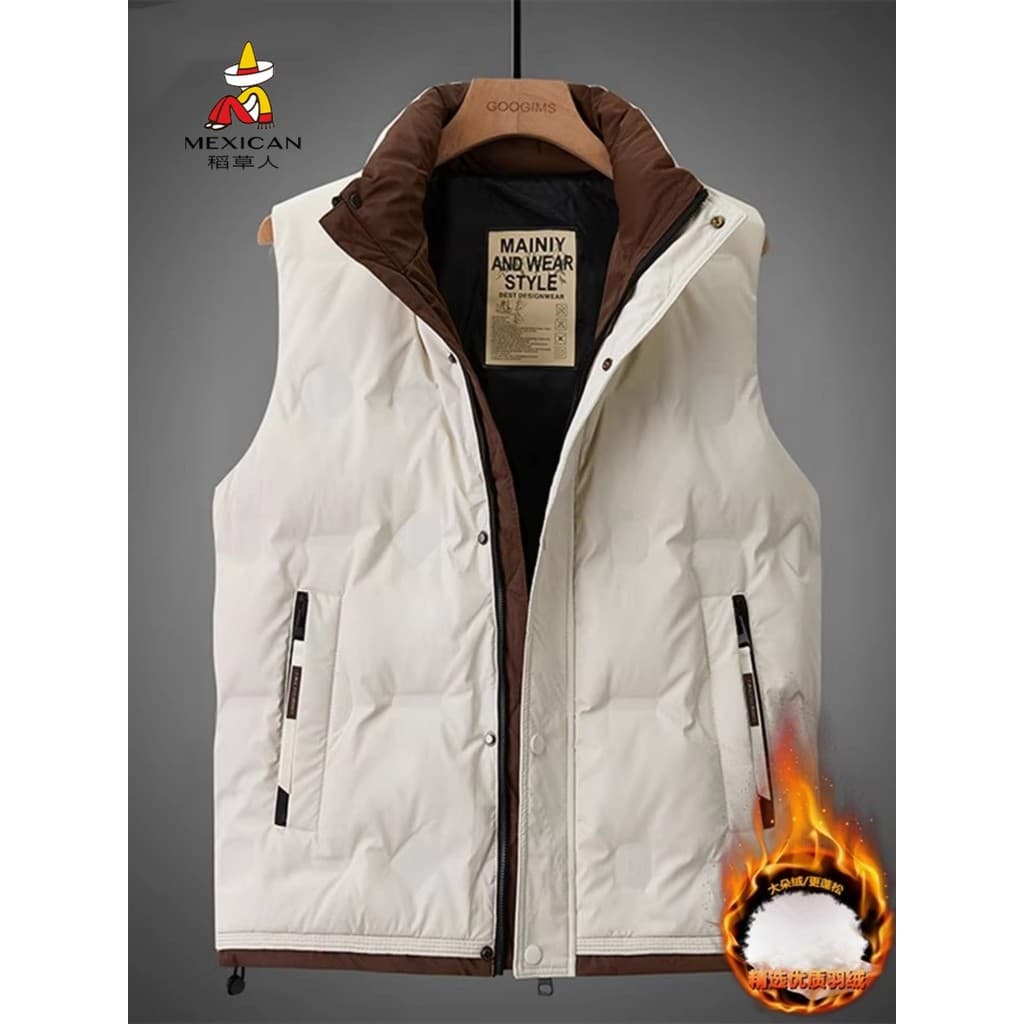 Espantalho para baixo colete masculino feminino outono inverno jaqueta superior sem mangas colete quente para baixo jaqu