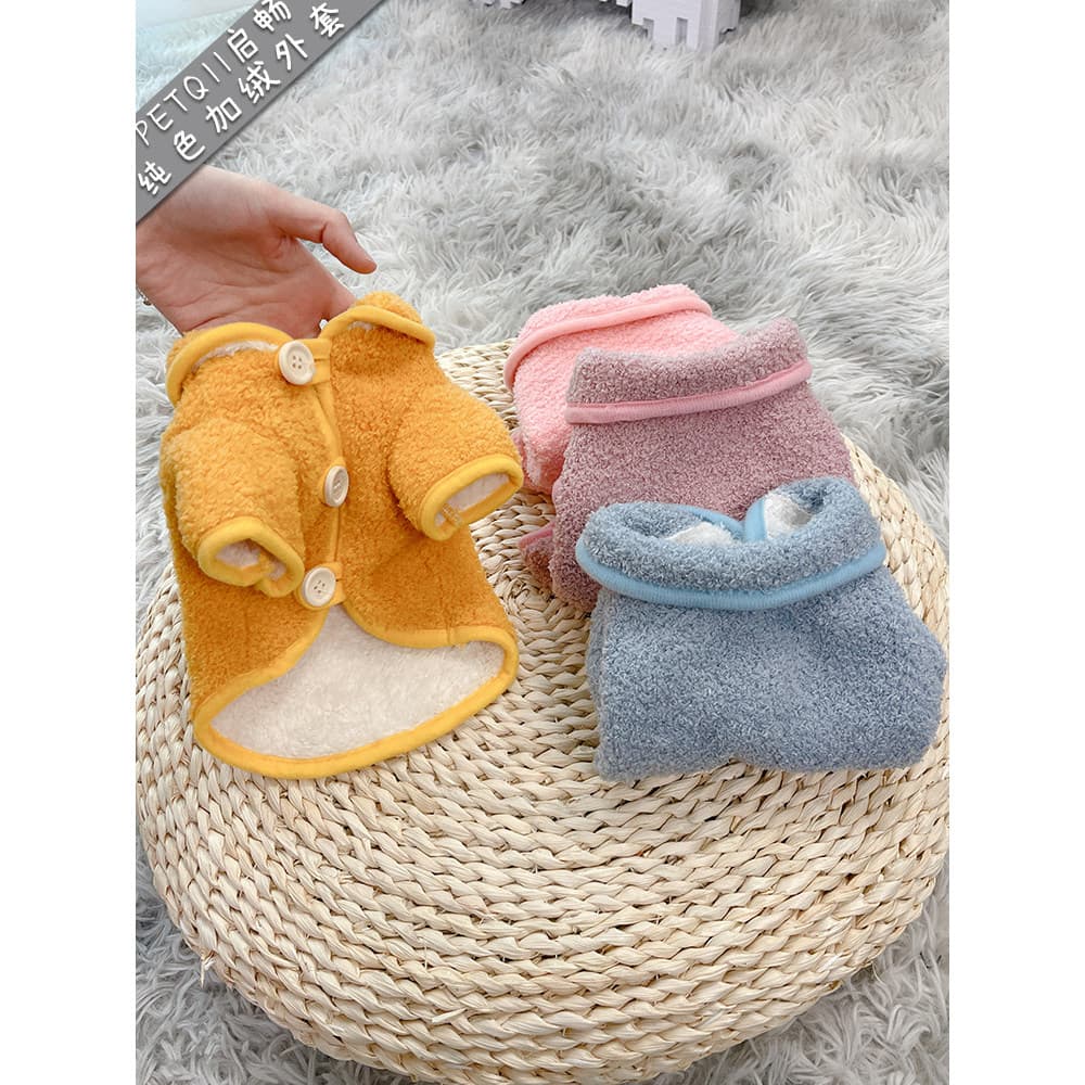 Roupas para animais de estimação outono inverno cão roupas de inverno engrossado quente Bichon algodão-acolchoado roupas