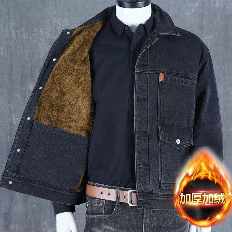 Guangzhou Xintang Jaqueta Roupas de Inverno Forro de Lã Jaqueta Jeans Engrossada Jaqueta Acolchoada de Algodão À Prova d
