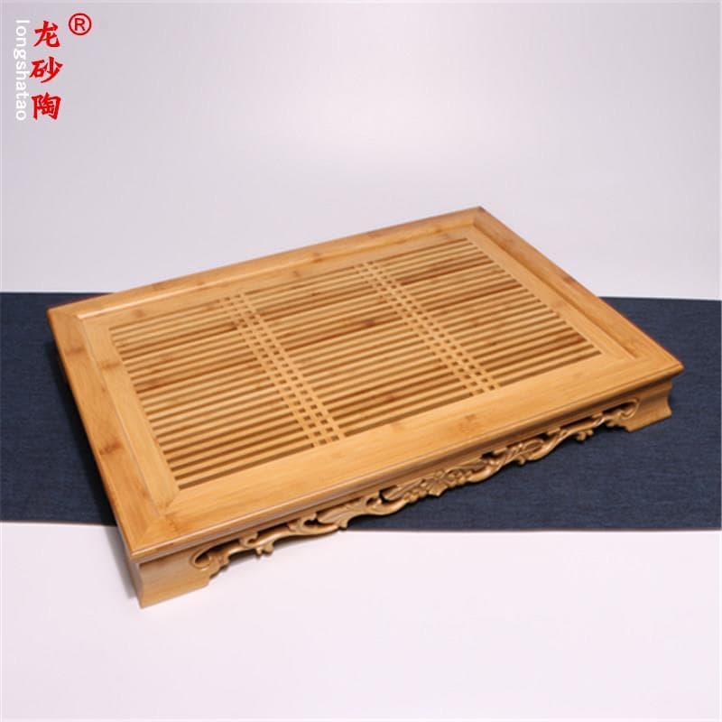 Conjunto de chá de cerâmica de areia longa, fornecimento de presente, bandeja de chá, água pequena, Material de bambu, c