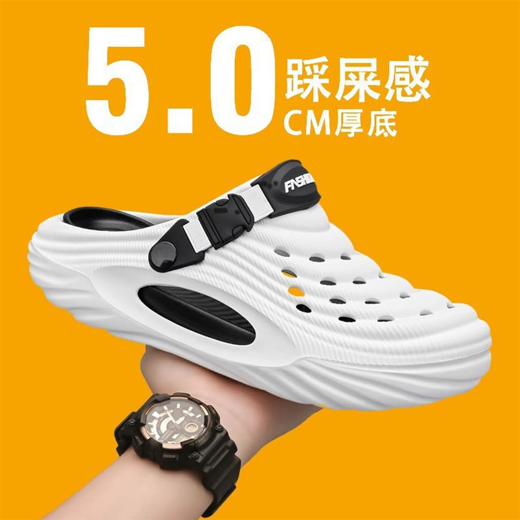 Condução ao ar livre dupla utilização praia buraco sapatos masculinos 2026 novo estilo verão respirável antiderrapante c