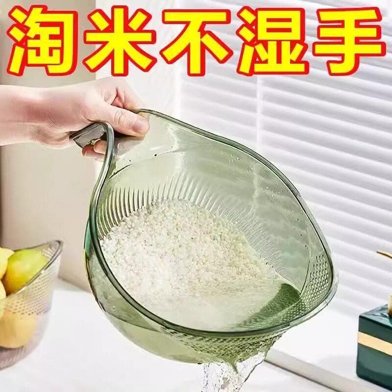 Taomi cesta de drenagem cozinha peneira arroz bacia doméstica multifuncional lavagem vegetal bacia frutas ferramenta úti