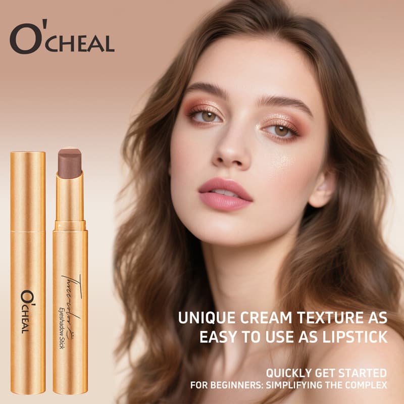 Minhost Fornecimento exclusivo OCHEAL OCHEAL Tricolor Eyeshadow Stick Matte Fine Glitter Perolado Caneta de sombra de al