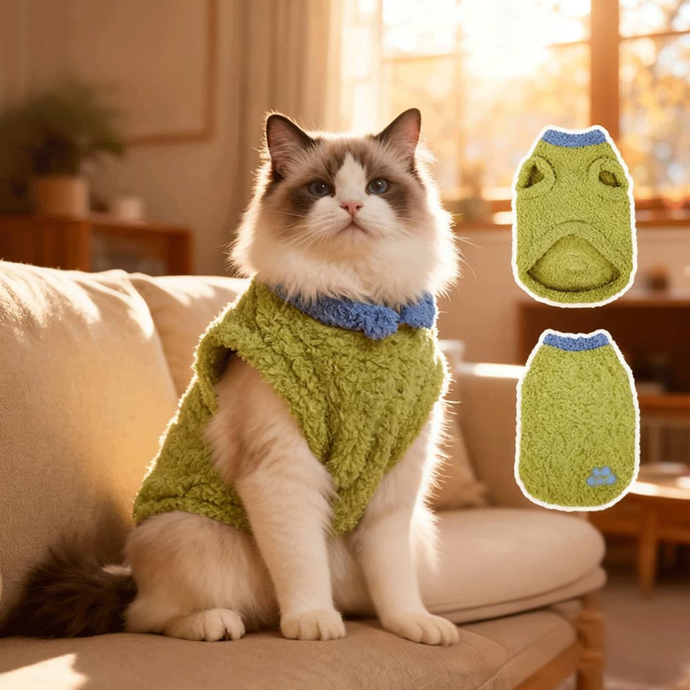 Roupas de gato roupas de inverno Anti-fiapos cães quentes animais de estimação bonito colete inverno engrossado 2025 nov