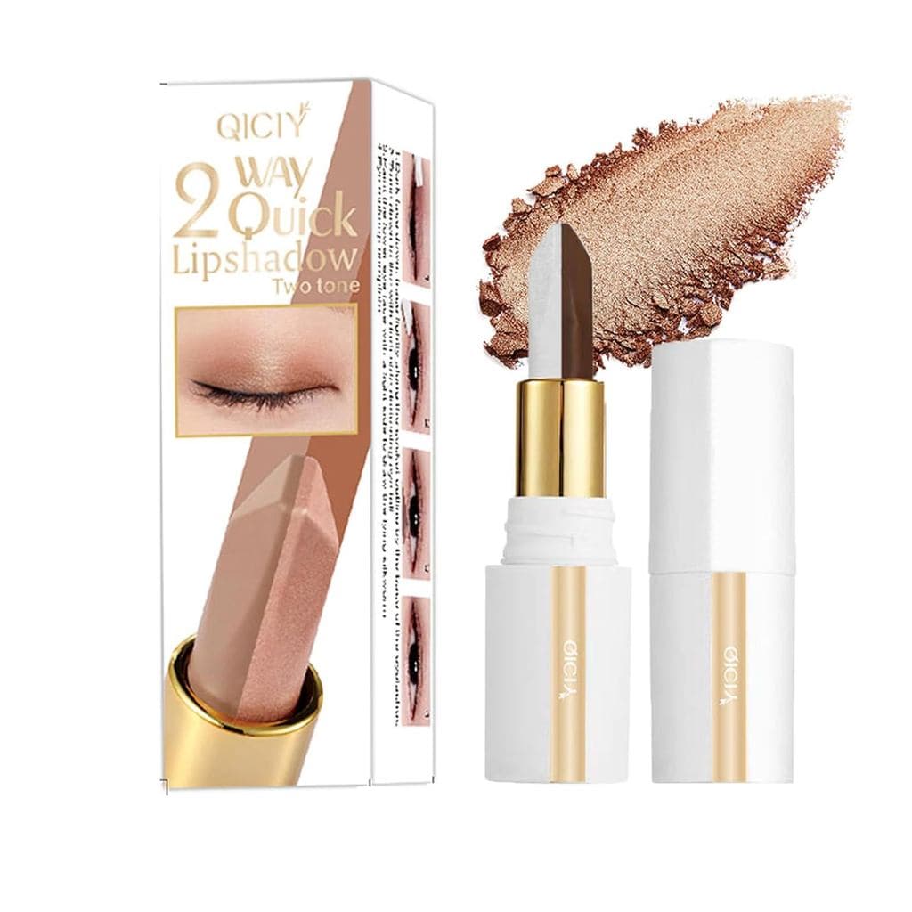 ADMD Bastão de Sombra para Olhos em Duas Cores: Sobrancelha Escura + Sombra Branca Brilhante e Matte para Maquiagem Diár